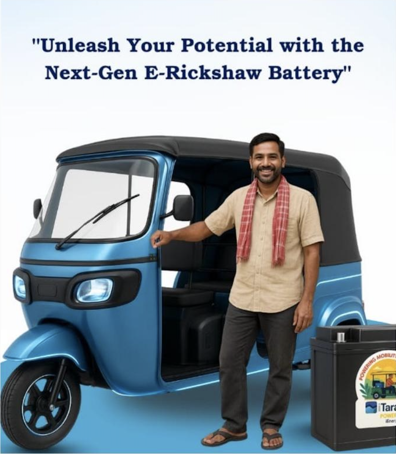 Rickshaw Driver and Battery
